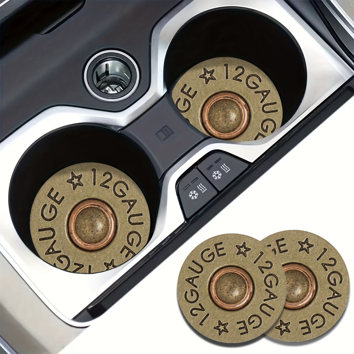 Desk Setup Ergonomic - 2er-Pack Auto-Untersetzer im Bullet-Design, saugfähige Getränkehalter
