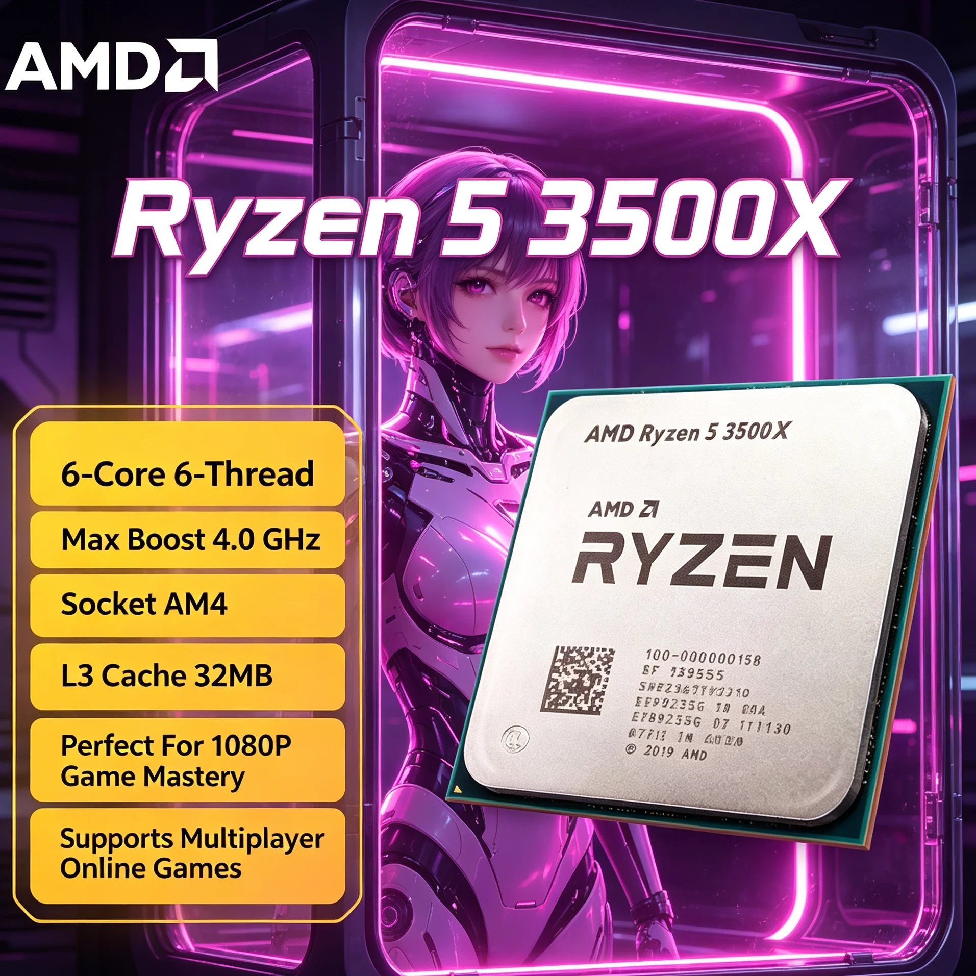 Desk Setup Pegboard - Ryzen 5 3500X 7nm 6-Kern AM4