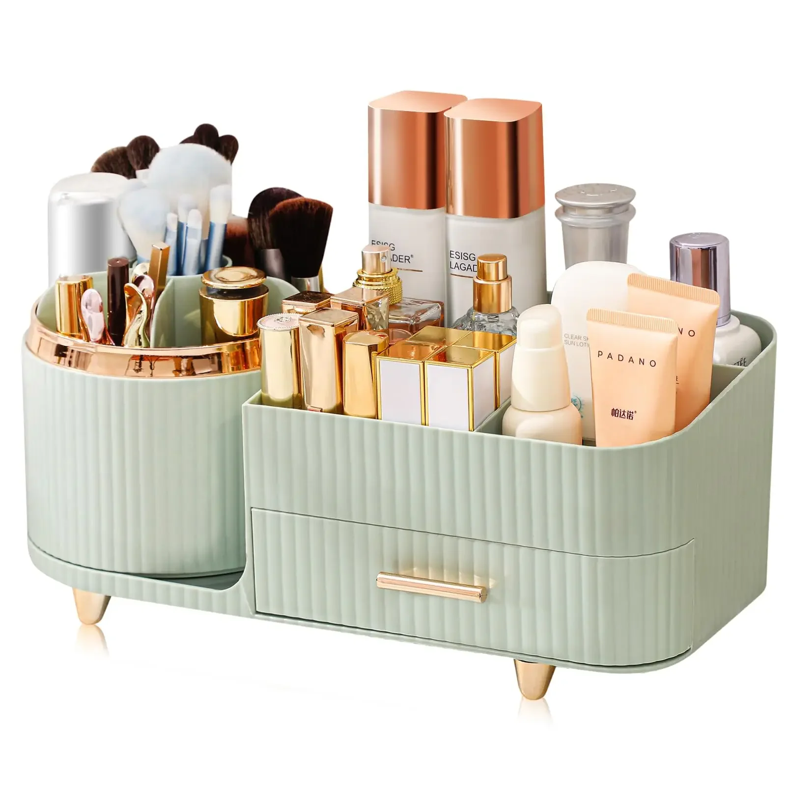 Desk Drawer Unit - Make-up-Pinselhalter, großes Fassungsvermögen, Hautpflege-Organizer, Make-up-Organizer, Arbeitsplatte