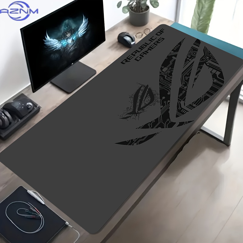 Desk Setup For Office - 1 Stück Großes Gaming-Mauspad mit ROG-Leiterplatten-Design,