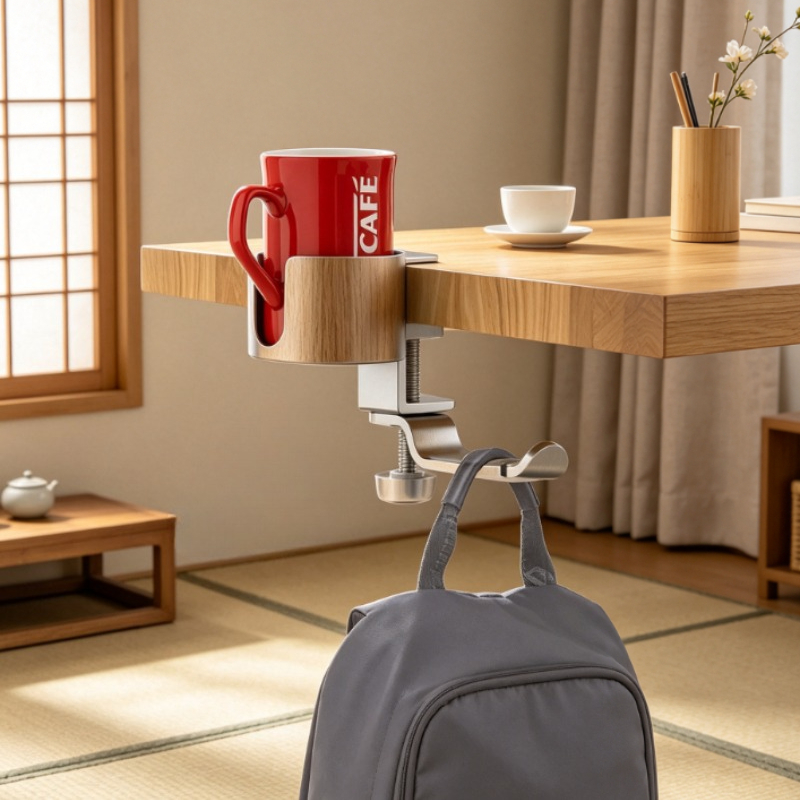 Desk Setup For Office - Premium Drehbarer Becherhalter aus Aluminium zur