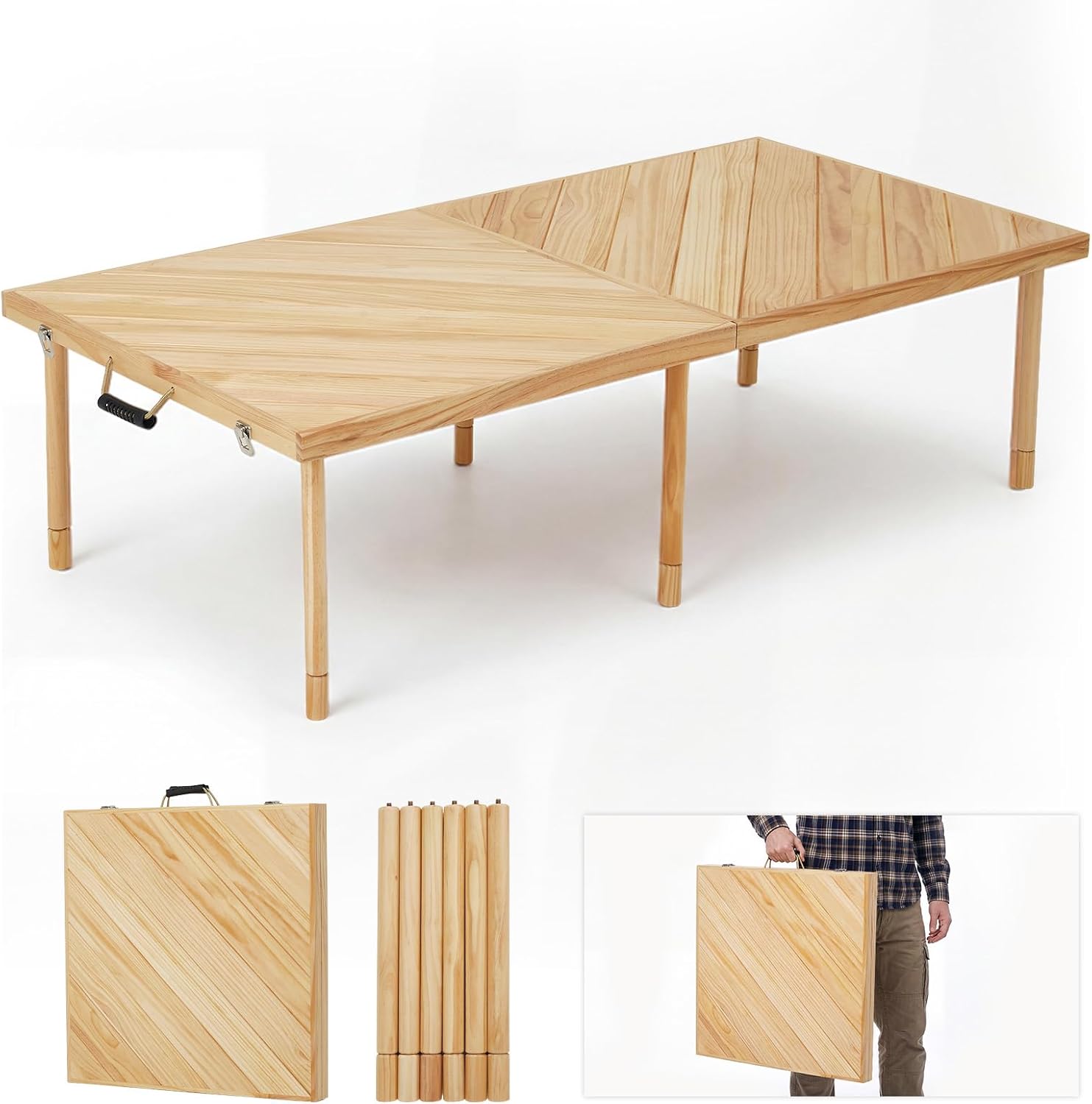 Desk Setup Pegboard - Klappbarer Picknicktisch für den Außenbereich, 60