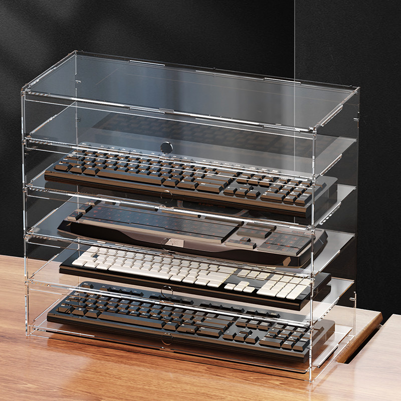 Desk Setup Pegboard - Hochwertige, transparente, staubdichte Vitrine aus Acryl