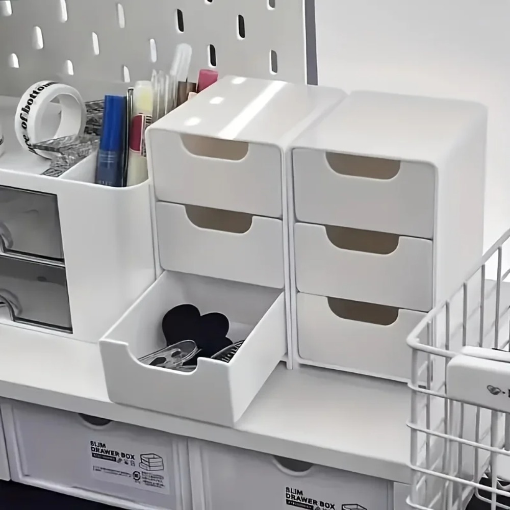 Desk Drawer Unit - Schicker 3-stufiger Schreibtisch-Organizer mit Schubladen -