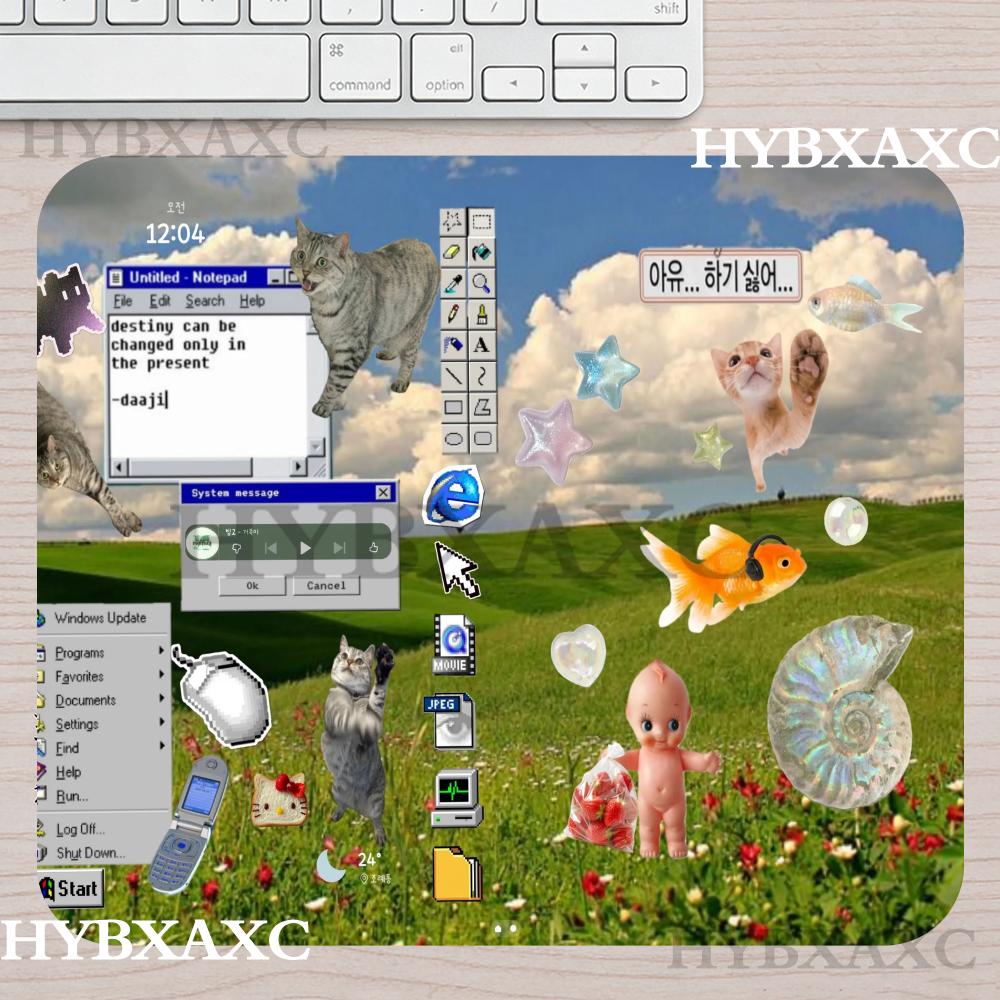 Work Desk Home Setup - HYBXAXC – Lustiges Tier-Meme – Mauspad