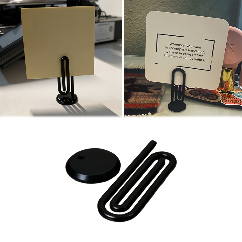 Sticky Memo Holder - 1 Stück 3D-Schreibtisch-Papierklammer-Memohalter, der zum Präsentieren