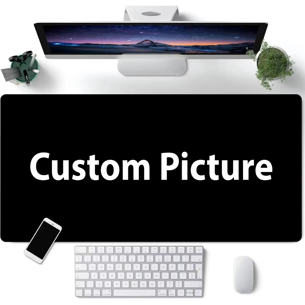 Desk Setup Photo - DIY personalisiertes Foto-Gaming-Mauspad, personalisierter HD-Druck, rutschfeste