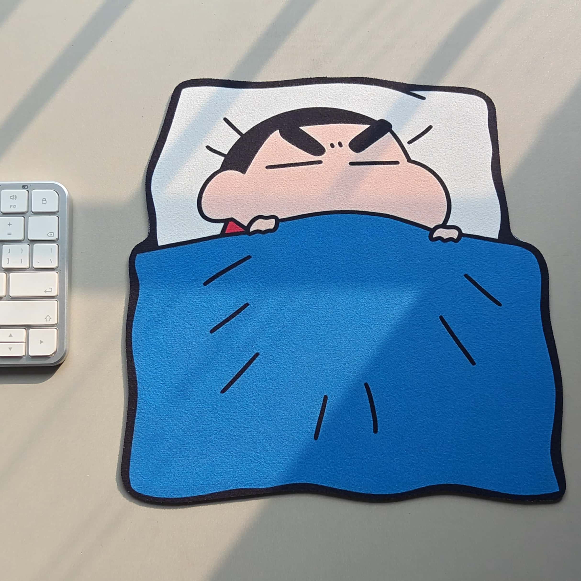 Desk Setup Ergonomic - Niedliches Crayon Shinchan Mauspad, rutschfeste Gummibasis,