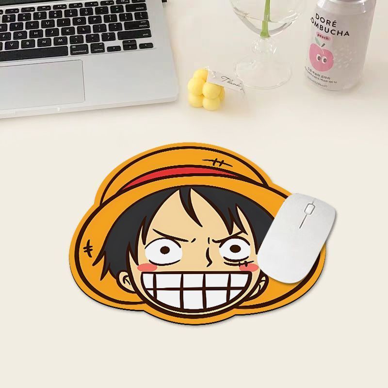 Desk Setup Ergonomic - One Piece Luffy Mauspad, Kleine Computer-Schreibtischunterlage,