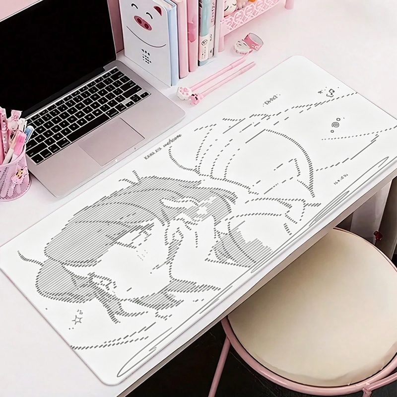 Desk Setup Ergonomic - 1 Stück Leder-Mauspad Anime Engel-Mädchen Y2k