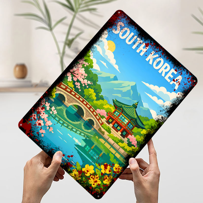 Südkorea Reiseplakat Maßgefert – Desk Setup Art Bewertung und Preis