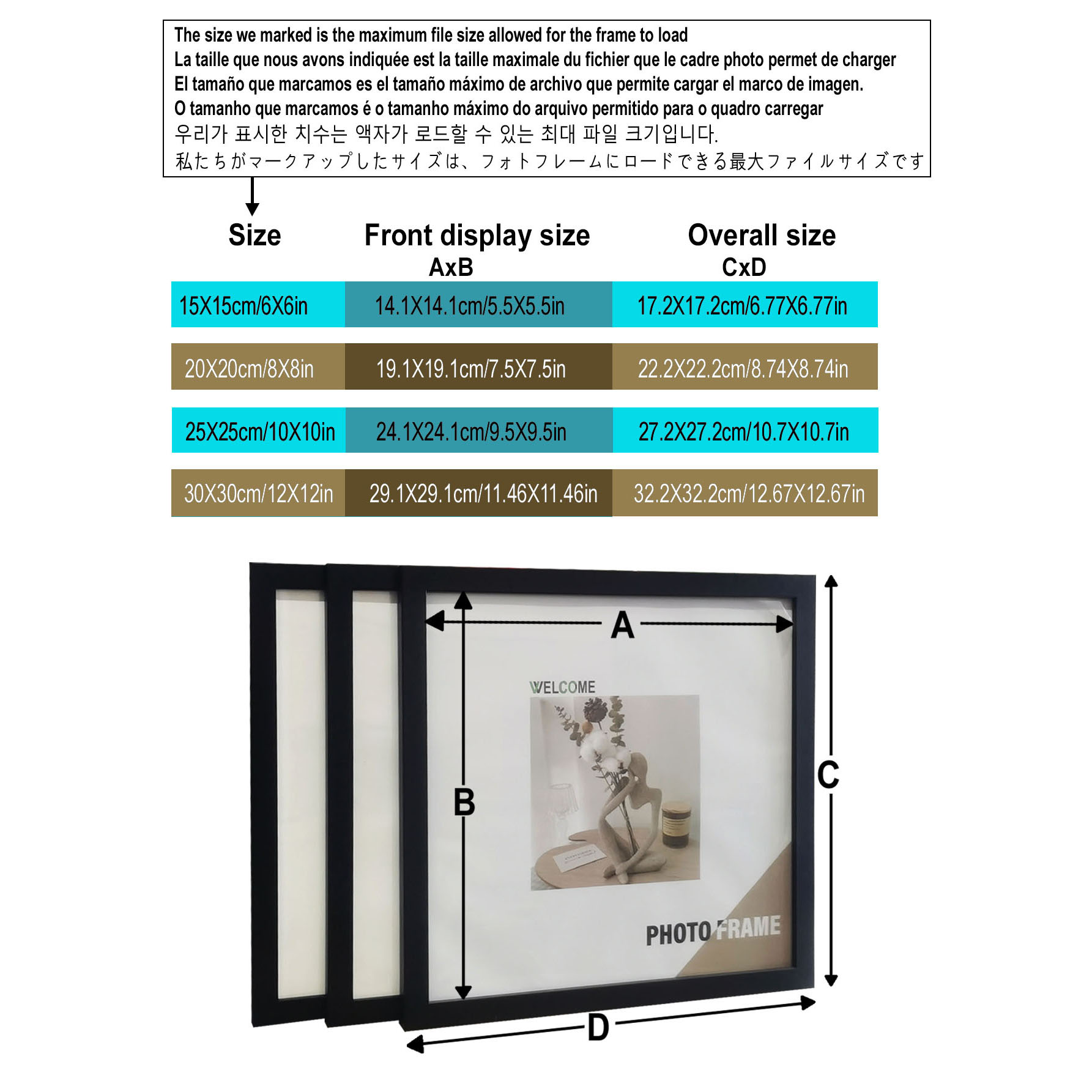 3 Stück quadratische Holz-Foto – Desk Setup Photo Bewertung und Preis