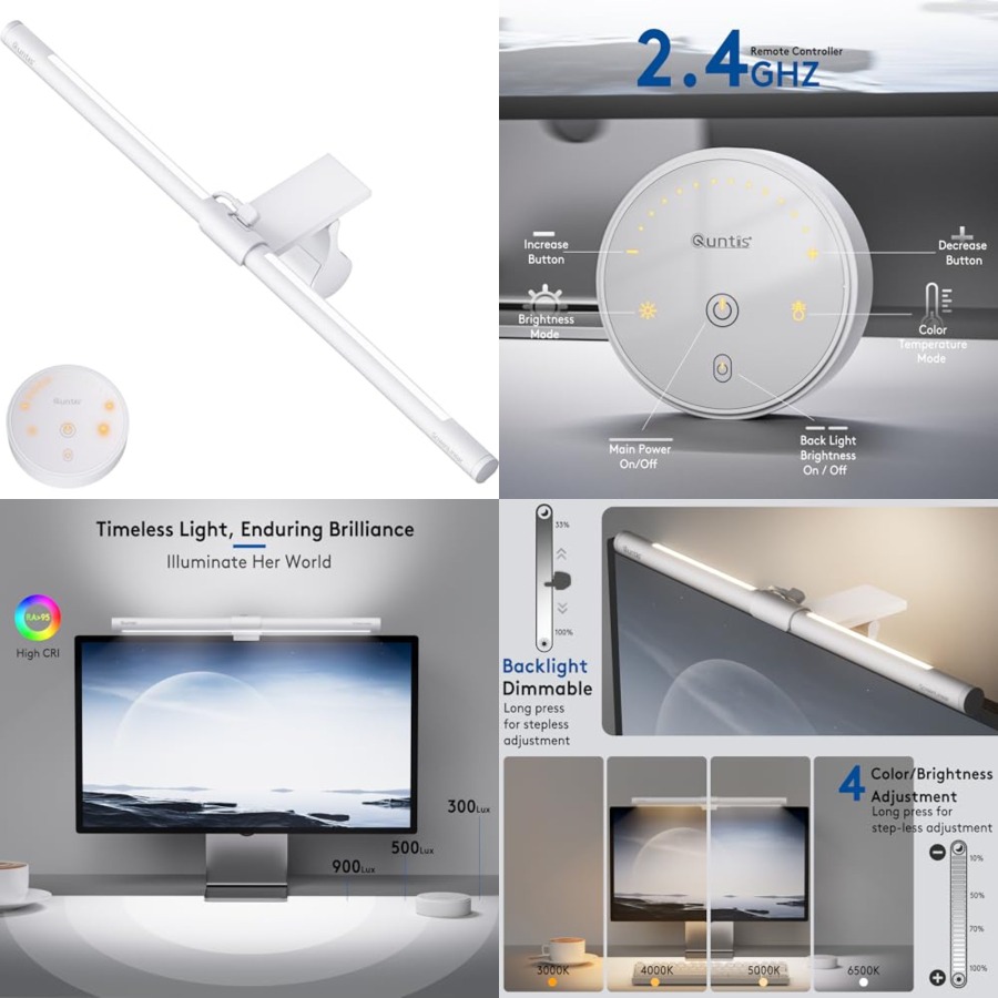 Monitor-Lichtleiste mit Fernbe – Desk Setup For Office Bewertung und Preis