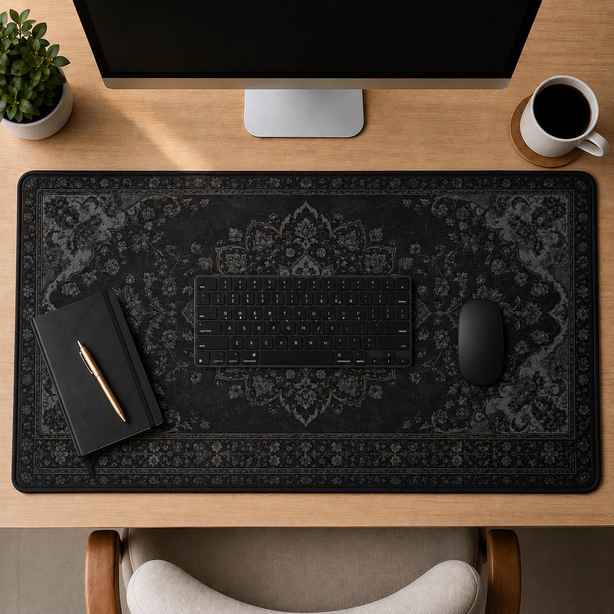 Schwarze Schreibtischunterlage – Desk Setup Dark Bewertung und Preis