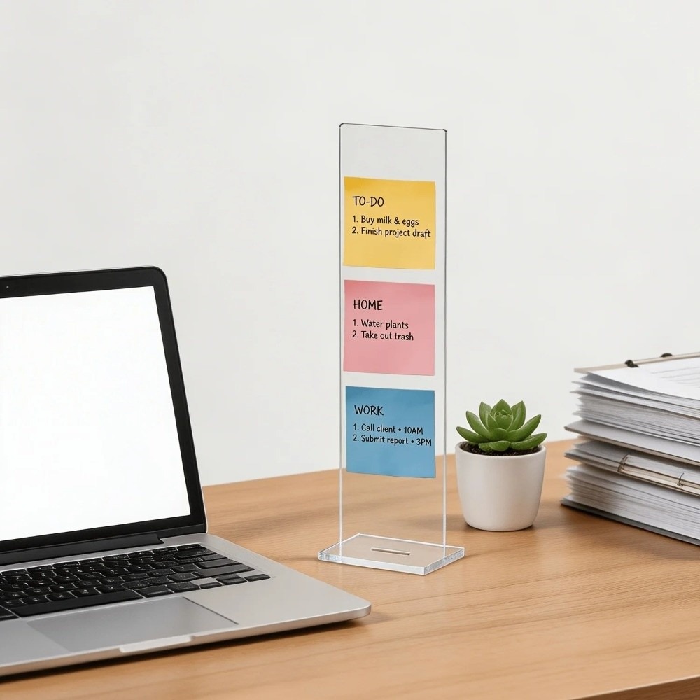 Langlebige Acryl-Memo-Tafel, a – Sticky Memo Holder Bewertung und Preis