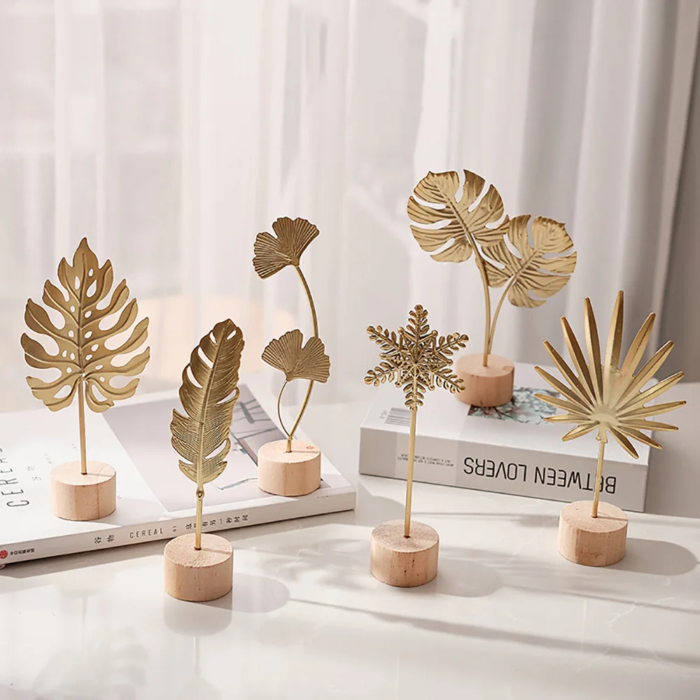 1 stücke Goldene Ginkgo Blatt  – Desk Setup Photo Bewertung und Preis
