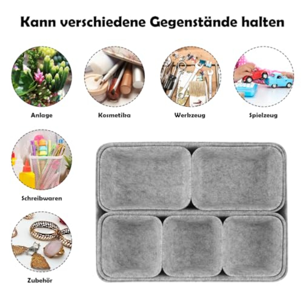 8-teiliges Set Filz-Aufbewahru – Desk Drawer Unit Bewertung und Preis