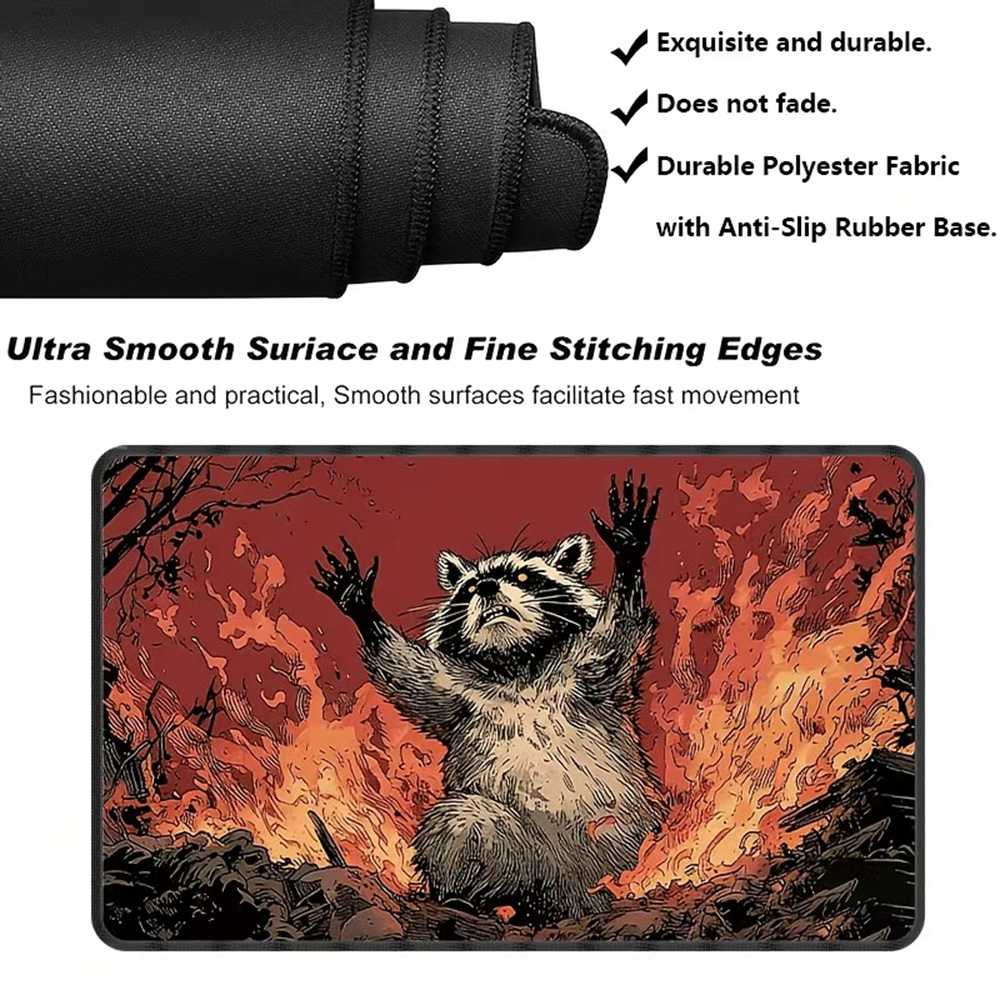 1 Stück „Raccoon in Flames“ MT – Desk Setup Dark Bewertung und Preis